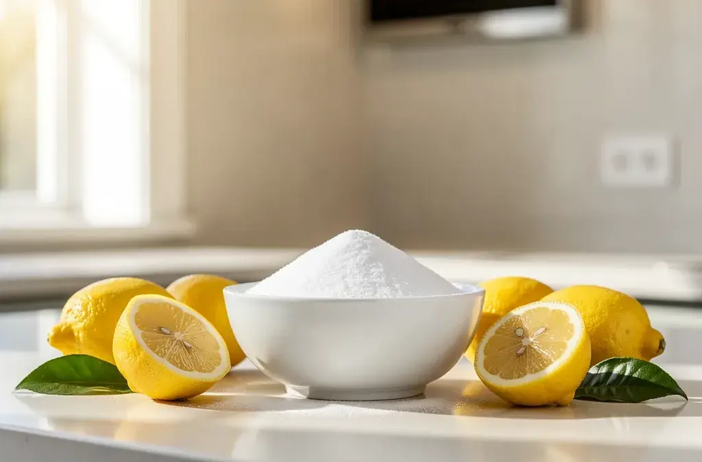 Geruchsentfernung mit Hausmitteln wie Essig, Natron und Zitronensaft in der Wohnung