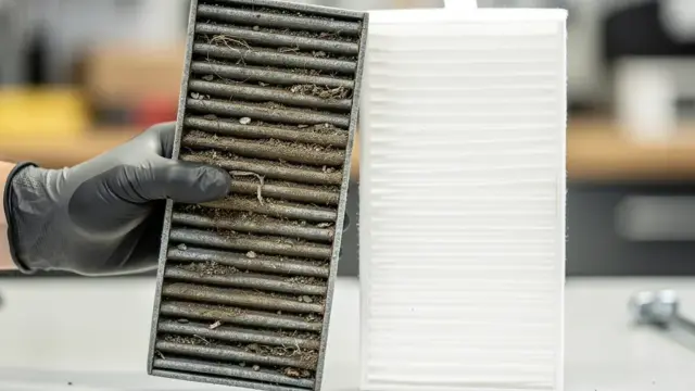Pflegeleichter Wechsel des Klimaanlagenfilters für frische Luft im Auto