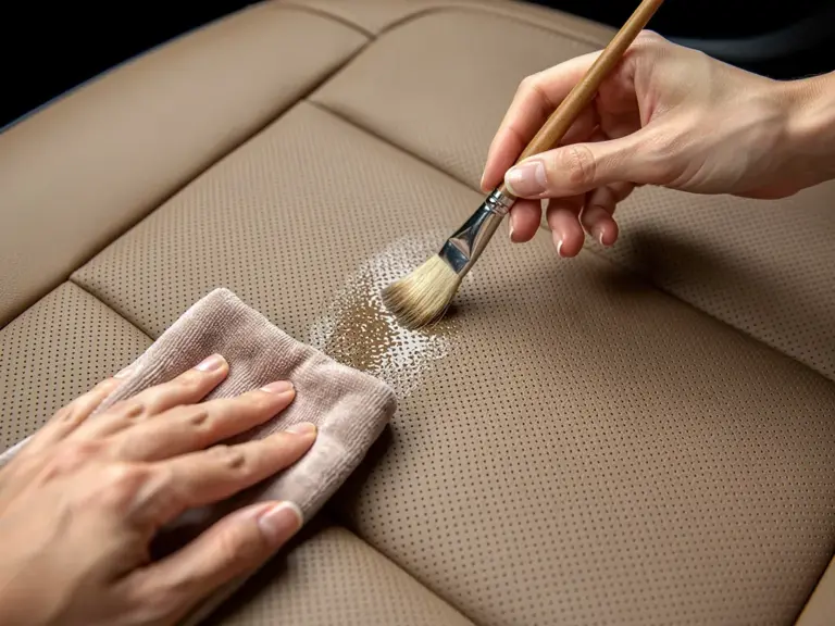 Perforiertes Leder im Auto pflegen: Reinigen ohne Verstopfen
